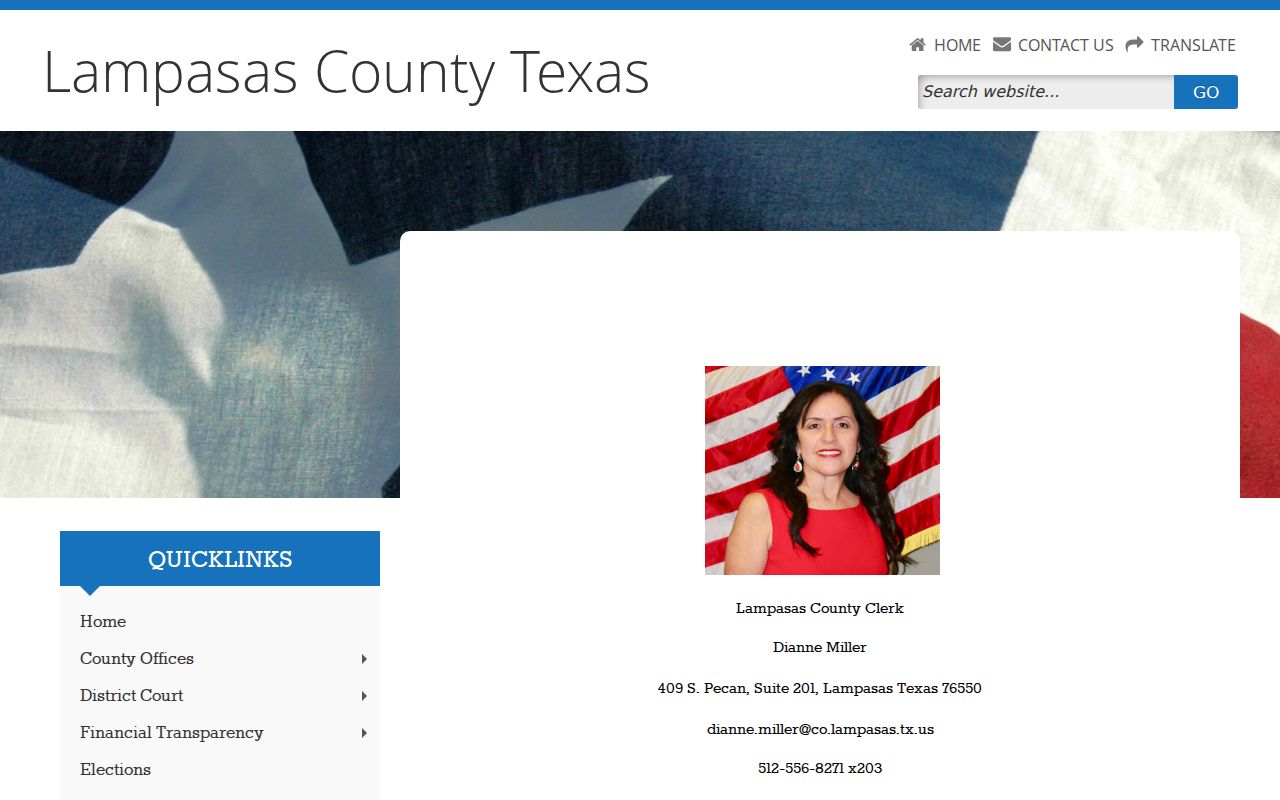 Lampasas County misdemeanor court case records at the County Clerk