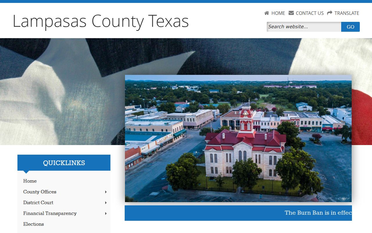 Lampasas County courthouse for local criminal case and public records