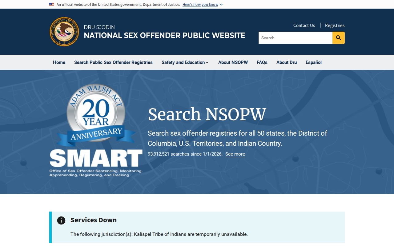 Lampasas County sex offender search through the national NSOPW interface